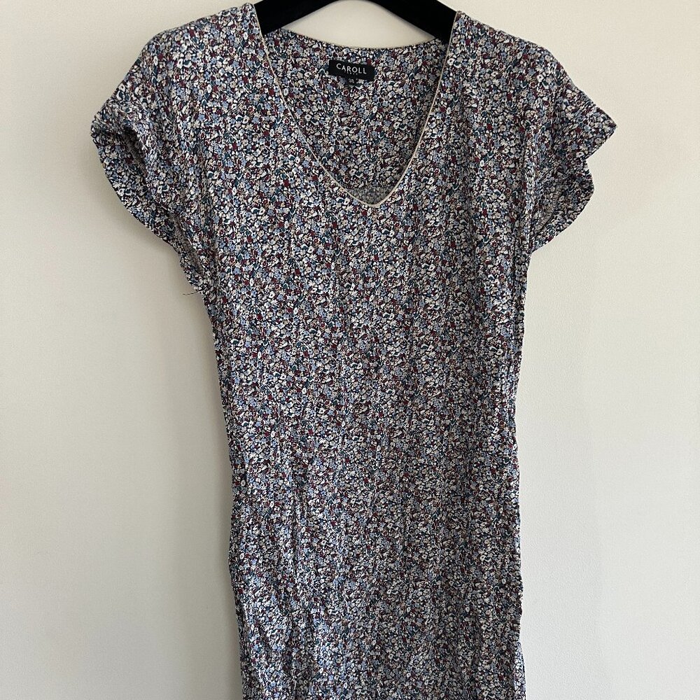 Caroll Paris Floral Design Dress & Size 38